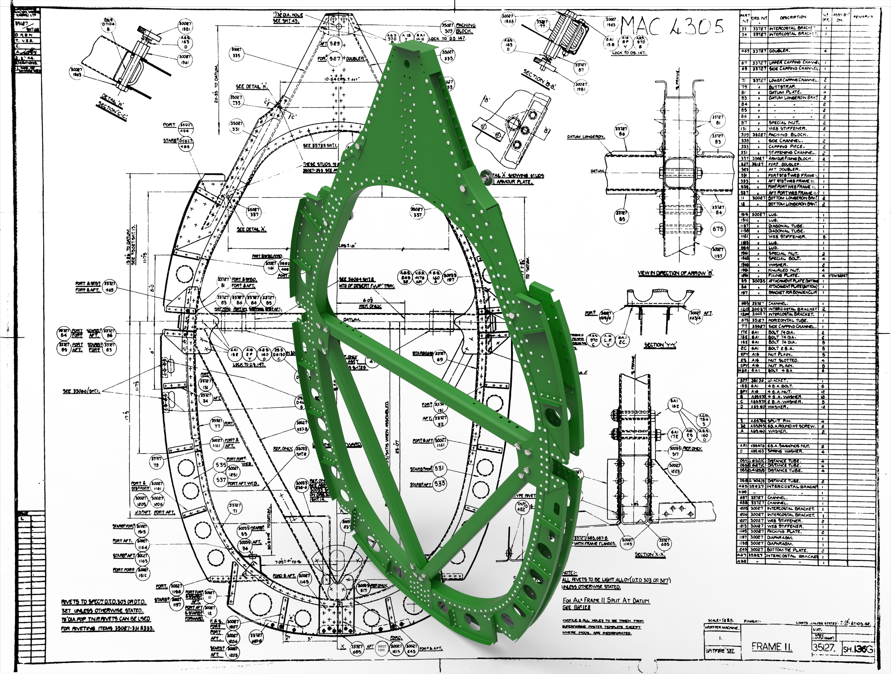机身框飞行员后面的框